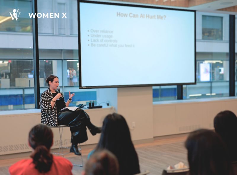 Liliana Kleyman speaking at Women X New York