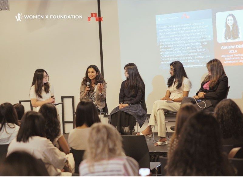 Panel II on stage at Women X during SF Tech Week